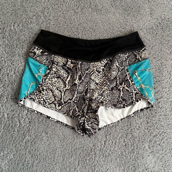 Crazy train women size small  snakeskin athletic shorts/bathing suit  - Picture 1 of 4